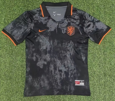 2025 26 Netherlands Holland black soccer jersey size S-2XL